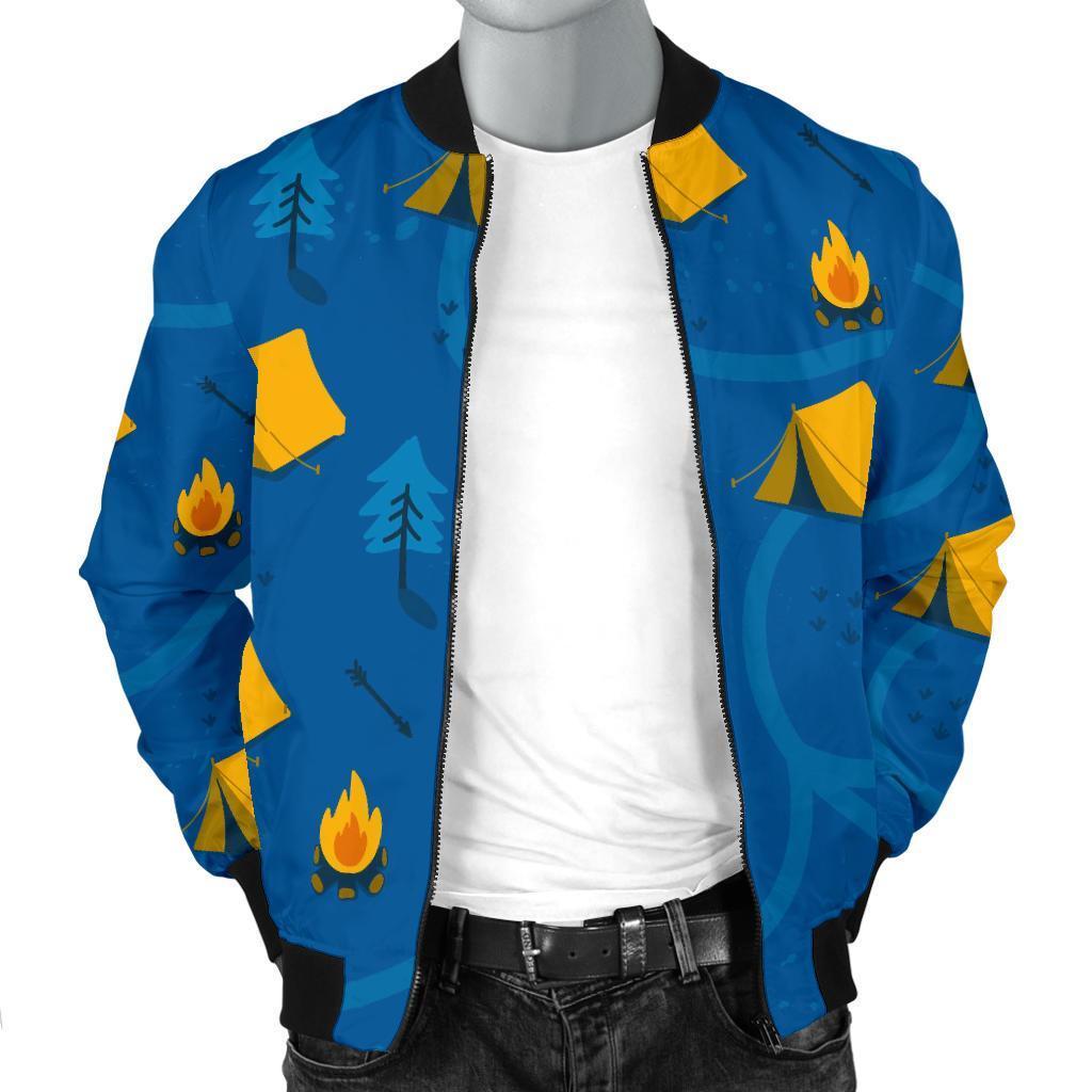 Print Camper Pattern Men's Bomber Jacket-grizzshop