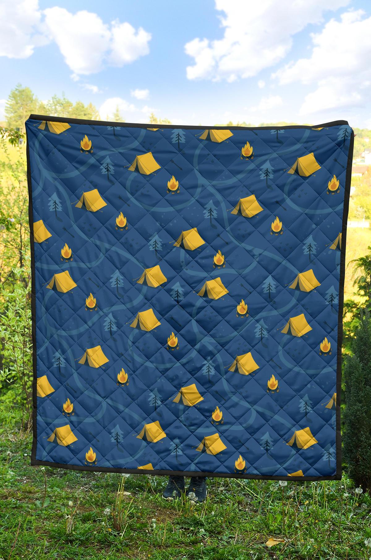 Print Camper Pattern Quilt-grizzshop