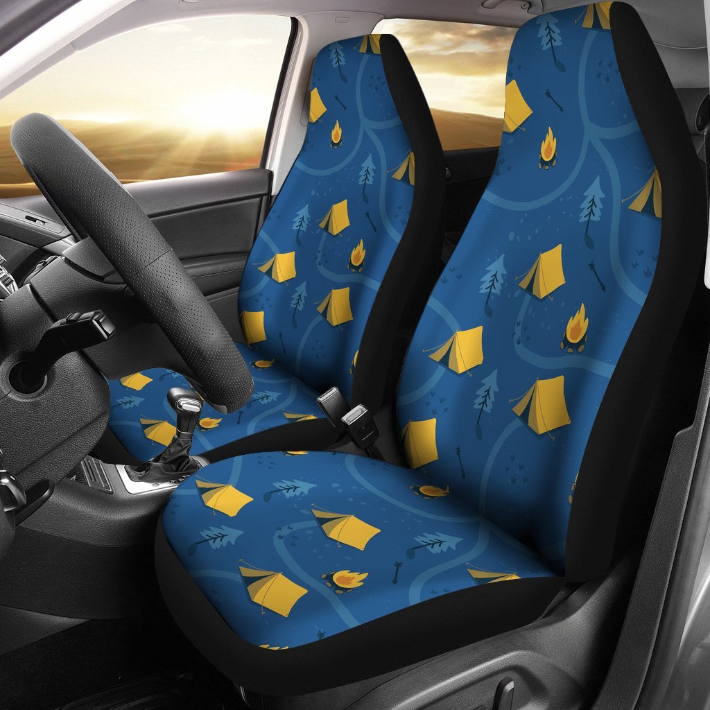 Print Camper Pattern Universal Fit Car Seat Covers-grizzshop