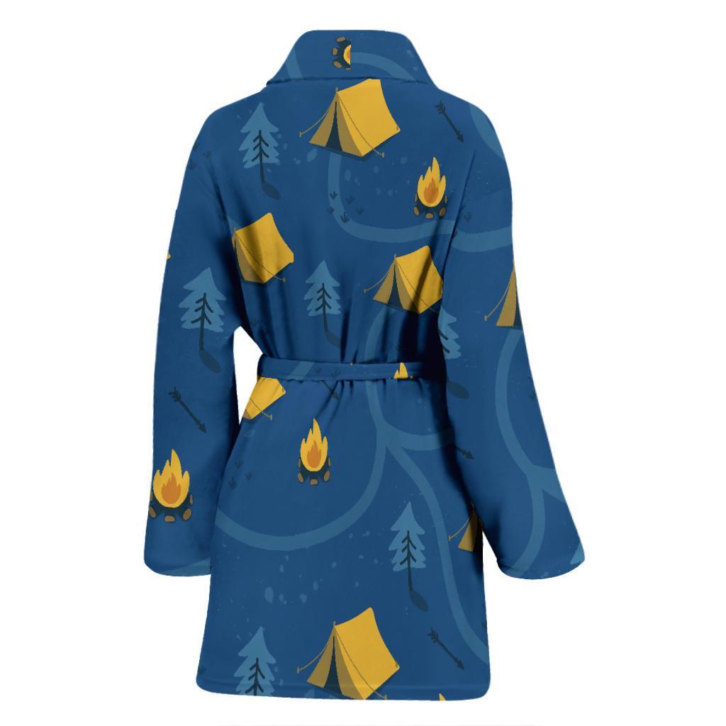 Print Camper Pattern Women Long Robe-grizzshop