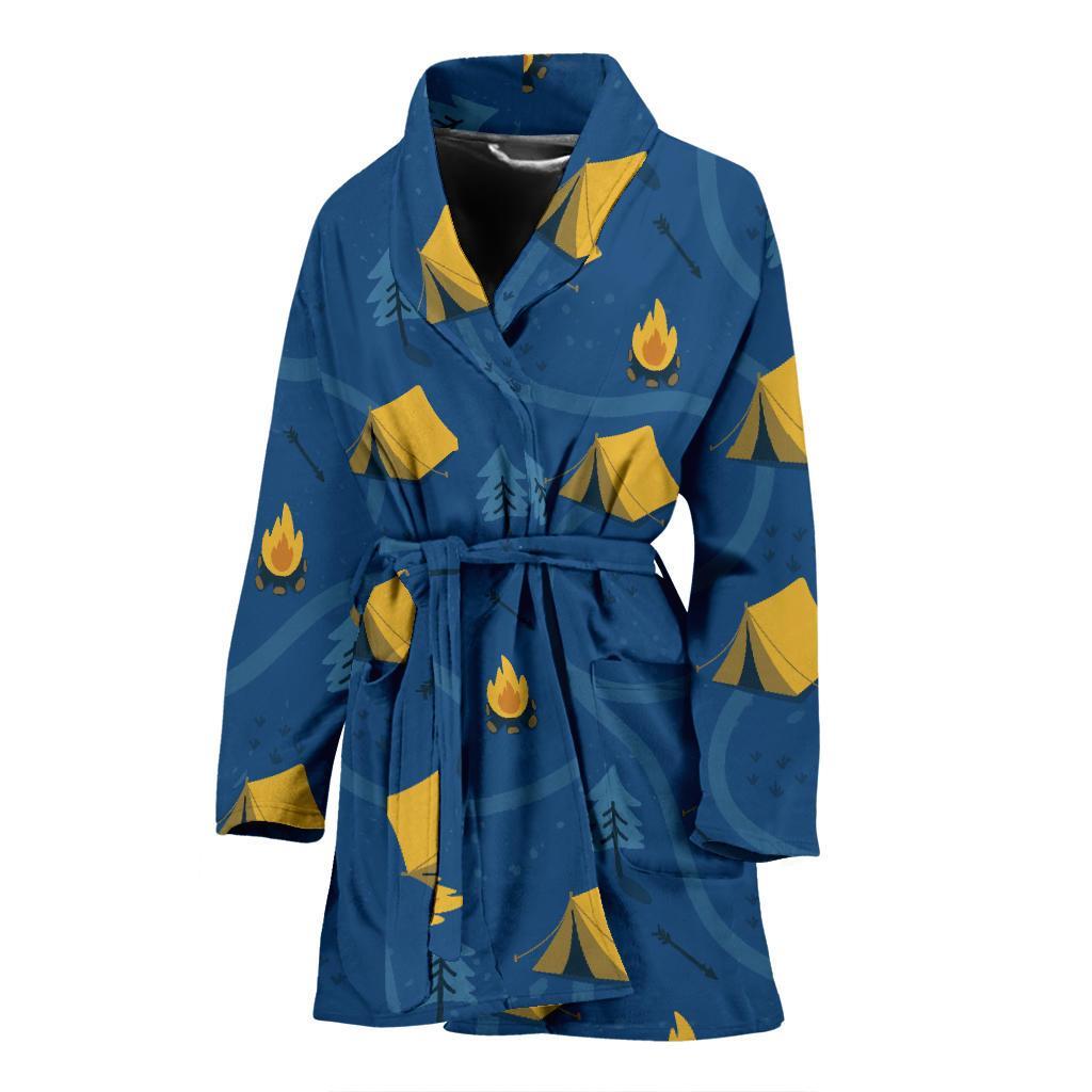 Print Camper Pattern Women Long Robe-grizzshop