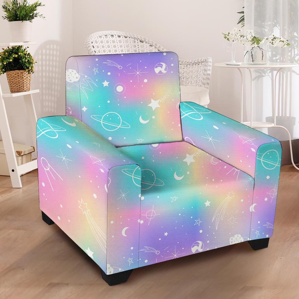 Print Holographic Armchair Cover-grizzshop