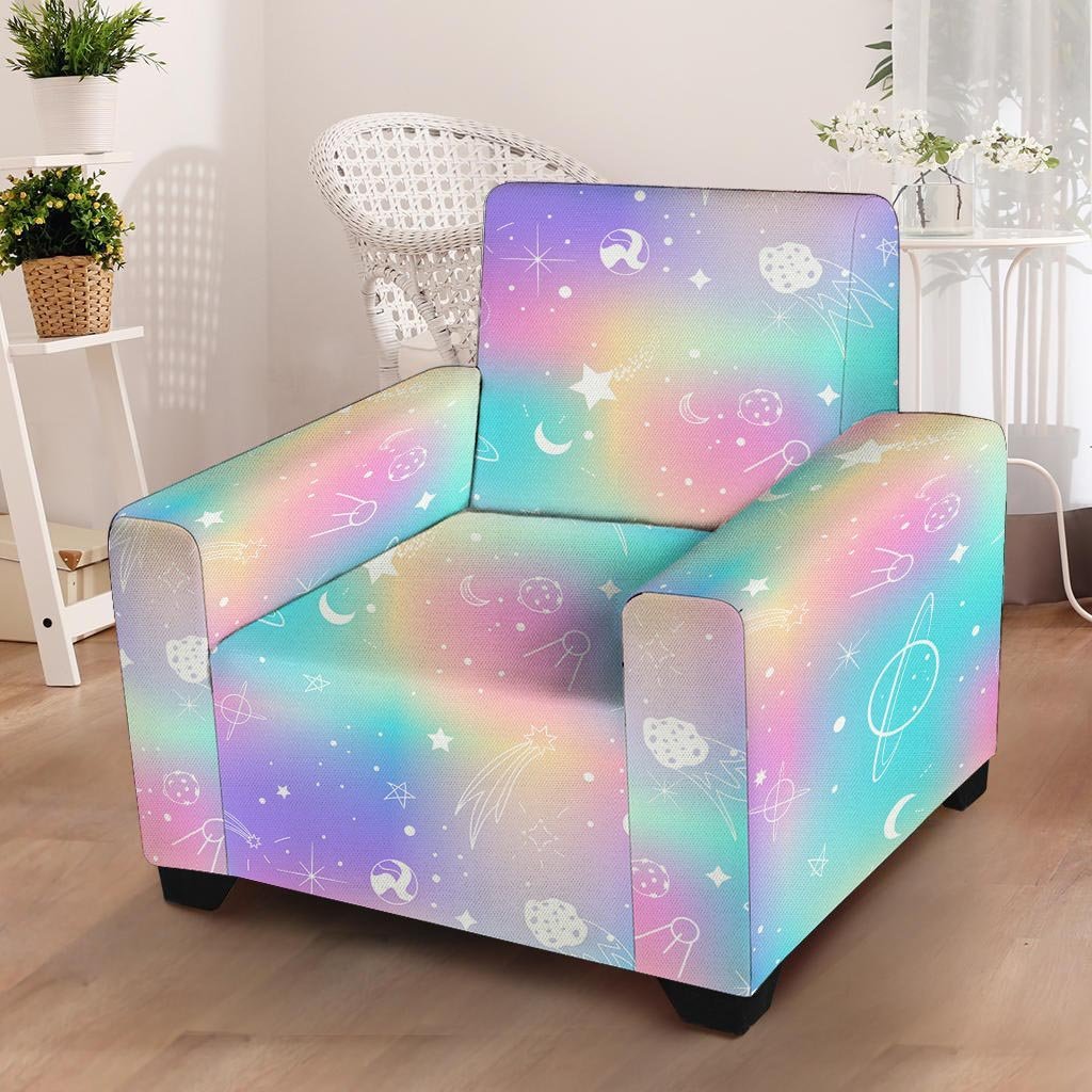 Print Holographic Armchair Cover-grizzshop