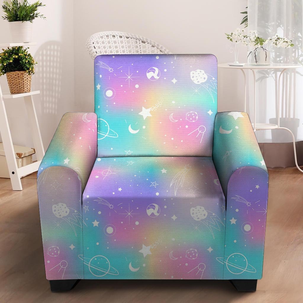 Print Holographic Armchair Cover-grizzshop