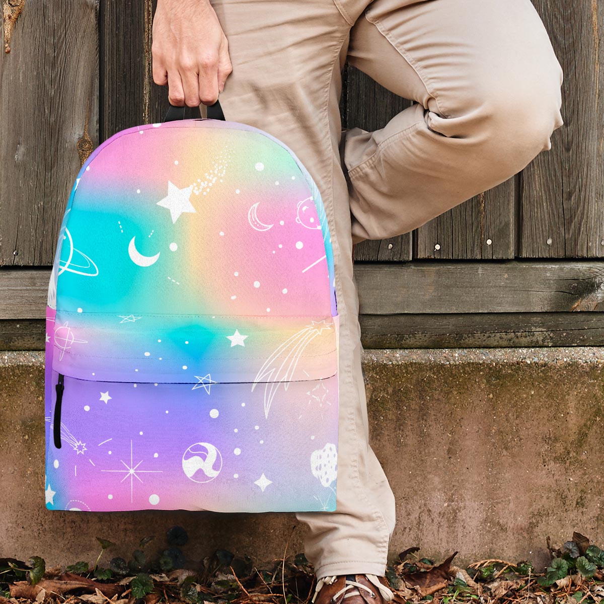 Print Holographic Backpack-grizzshop