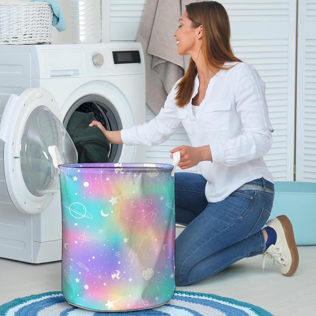 Print Holographic Laundry Basket-grizzshop