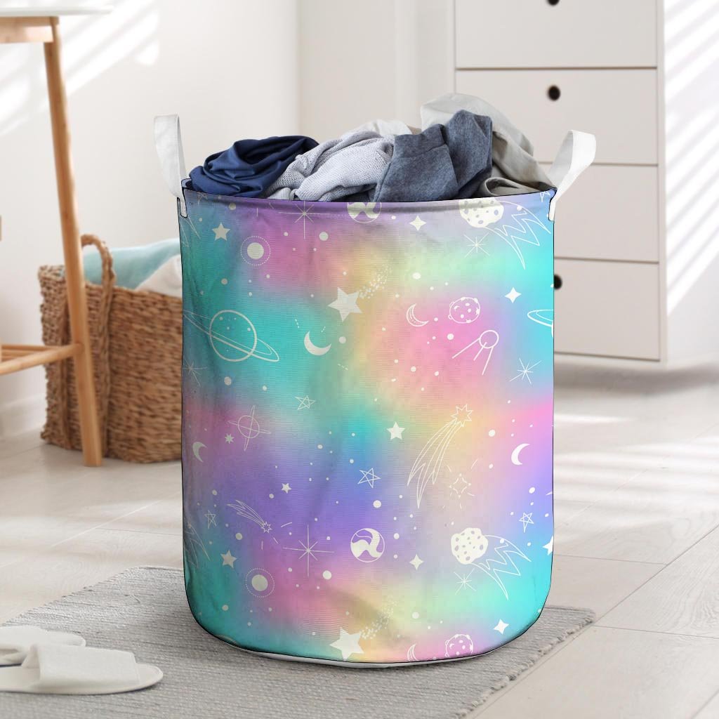 Print Holographic Laundry Basket-grizzshop