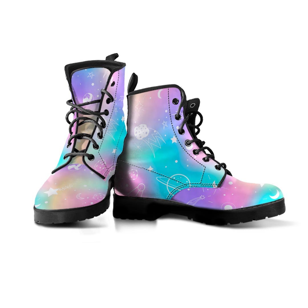 Print Holographic Men's Boots-grizzshop