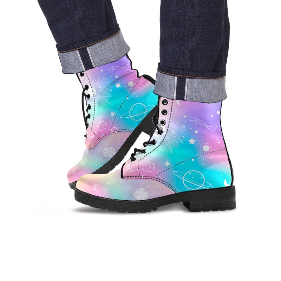 Print Holographic Men's Boots-grizzshop