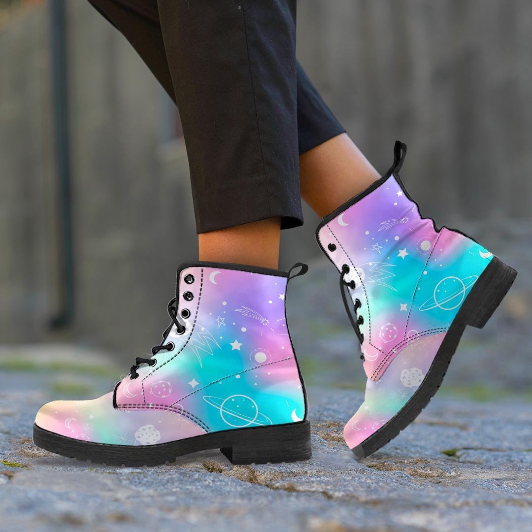 Print Holographic Men's Boots-grizzshop