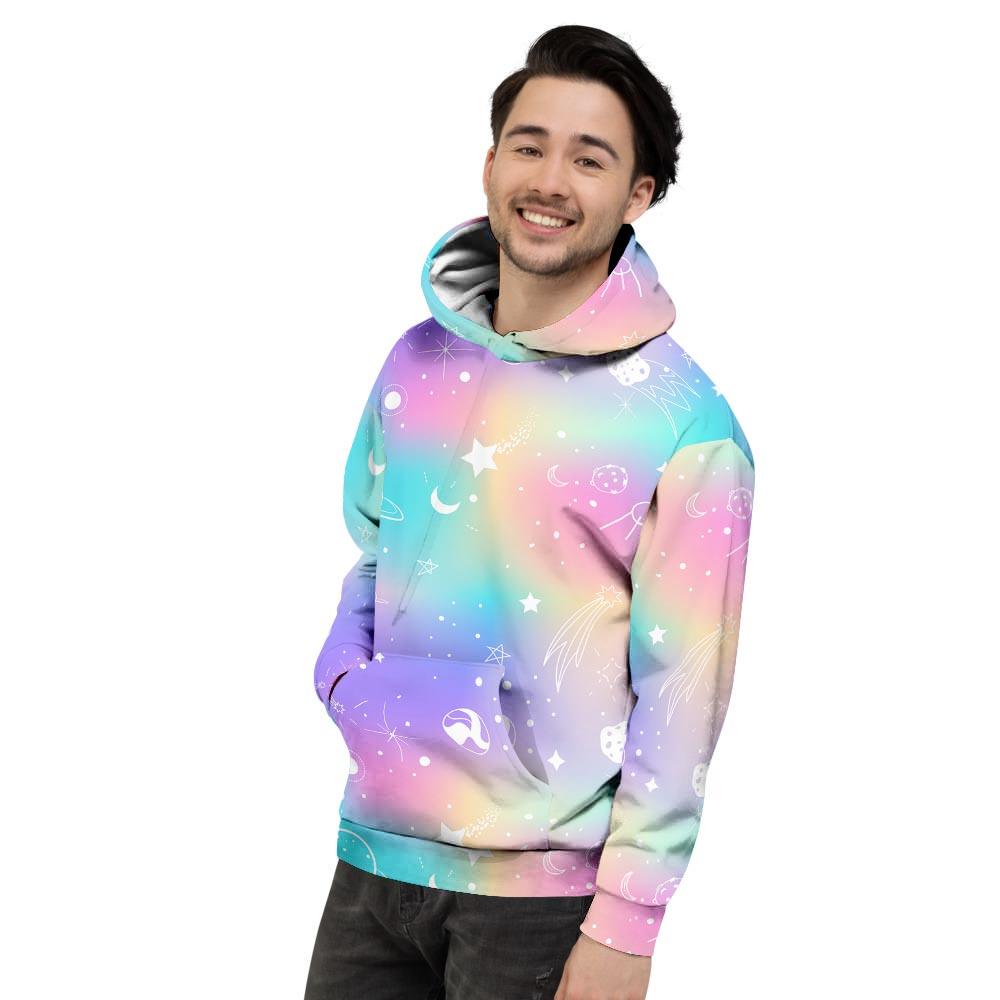 Print Holographic Men's Hoodie-grizzshop