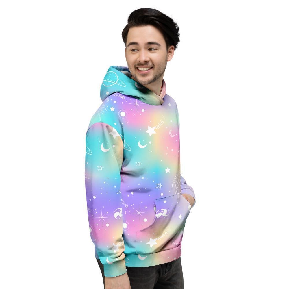 Print Holographic Men's Hoodie-grizzshop
