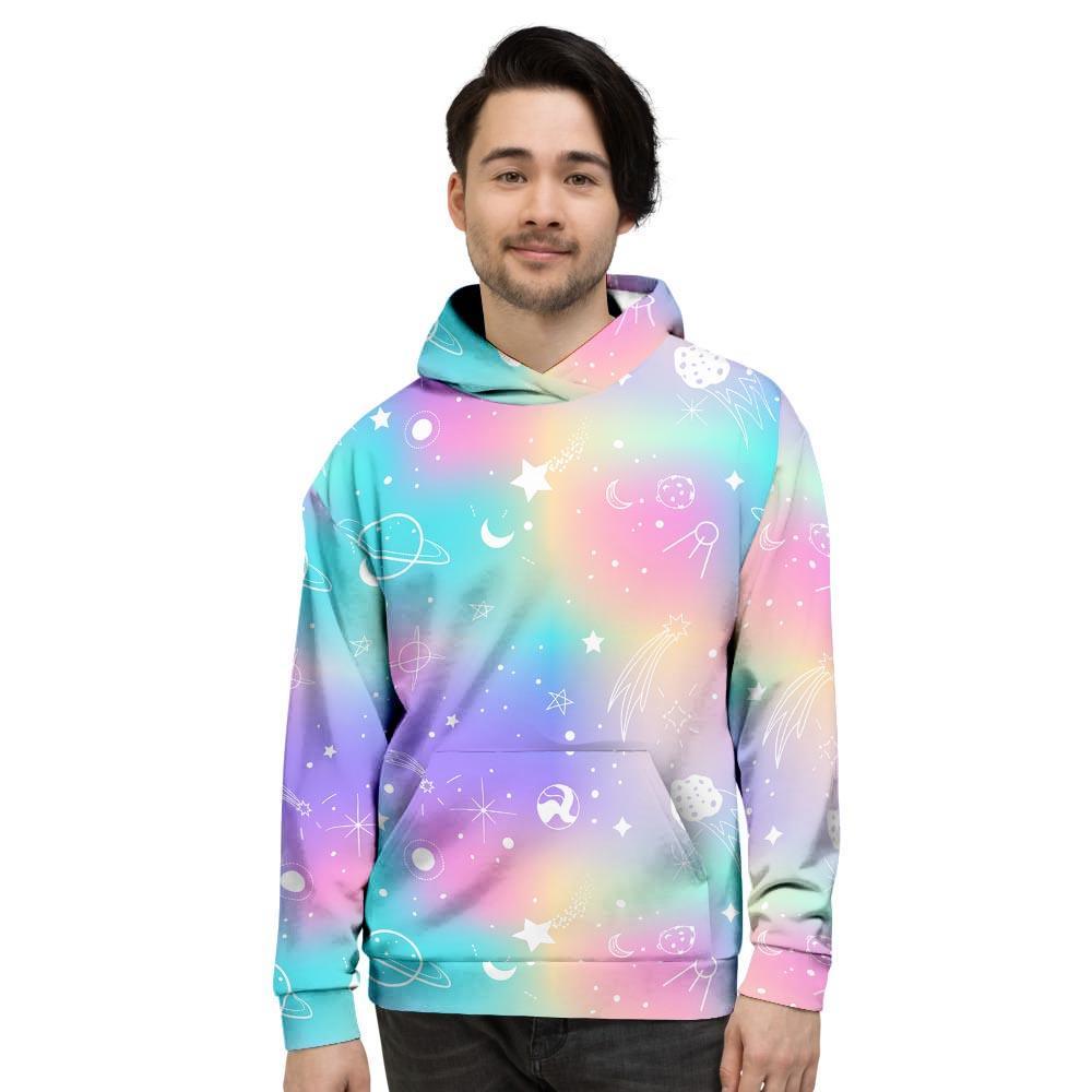 Print Holographic Men's Hoodie-grizzshop