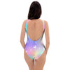 Print Holographic One Piece Swimsuite-grizzshop