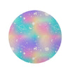 Print Holographic Round Rug-grizzshop