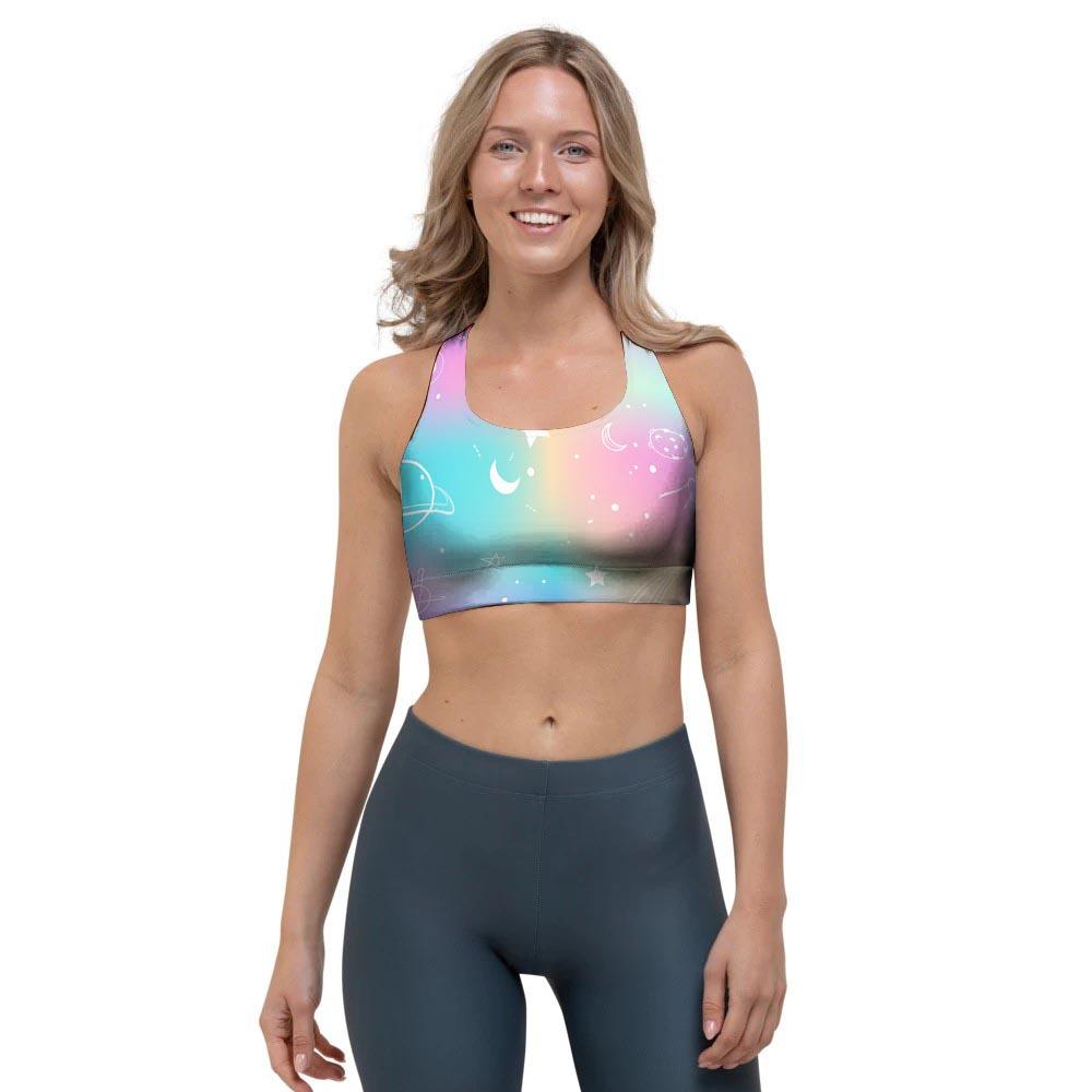 Print Holographic Sports Bra-grizzshop