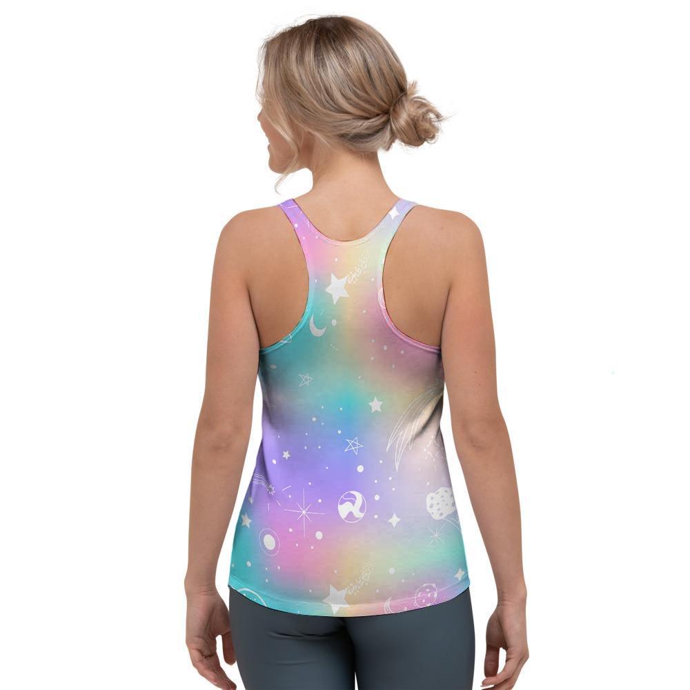 Print Holographic Women's Racerback Tank Top-grizzshop