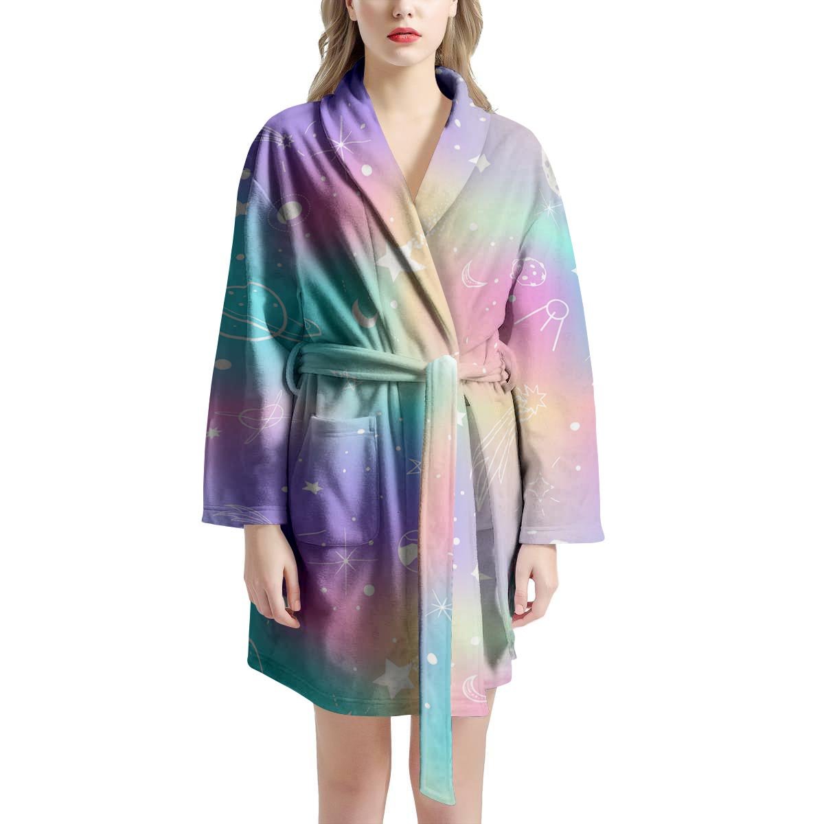 Print Holographic Women's Robe-grizzshop