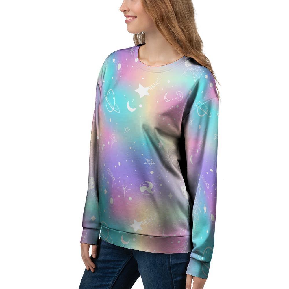 Print Holographic Women's Sweatshirt-grizzshop