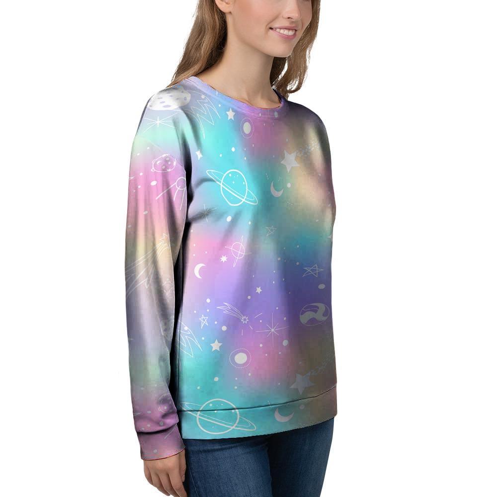 Print Holographic Women's Sweatshirt-grizzshop