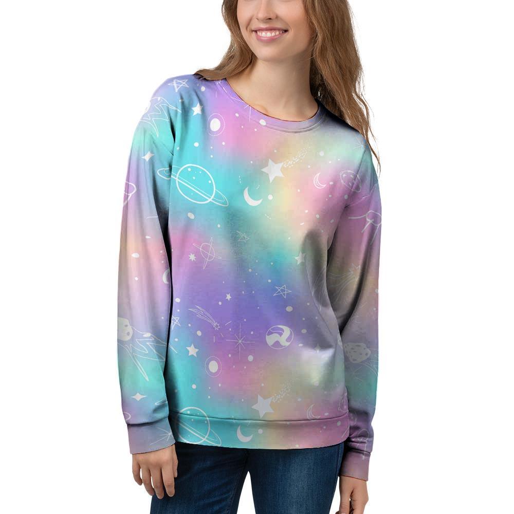 Print Holographic Women's Sweatshirt-grizzshop