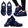 Print Pattern Anchor Nautical Black Sneaker Shoes For Men Women-grizzshop