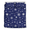 Print Pattern Anchor Nautical Duvet Cover Bedding Set-grizzshop