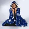 Print Pattern Anchor Nautical Hooded Blanket-grizzshop