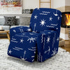 Print Pattern Anchor Nautical Recliner Cover-grizzshop