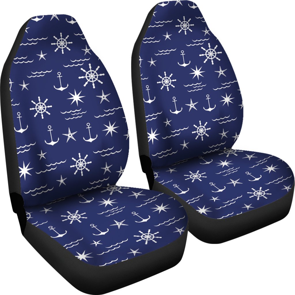 Print Pattern Anchor Nautical Universal Fit Car Seat Cover-grizzshop