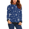 Print Pattern Anchor Nautical Women Crewneck Sweatshirt-grizzshop