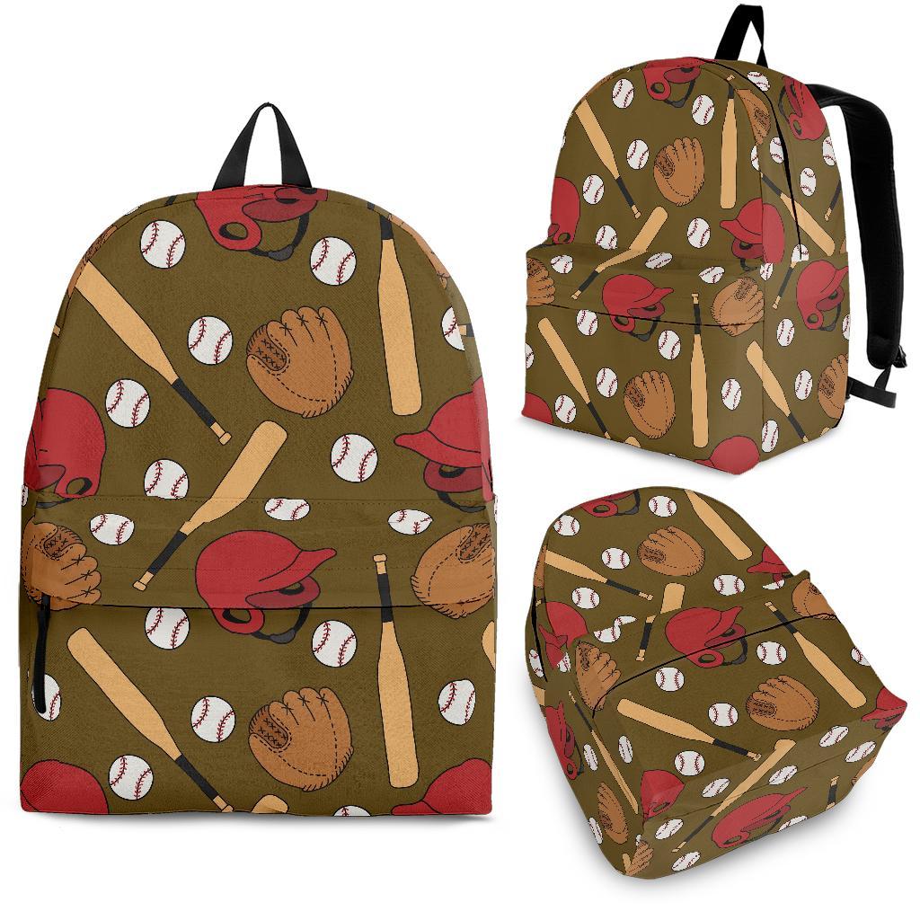 Print Pattern Baseball Backpack-grizzshop