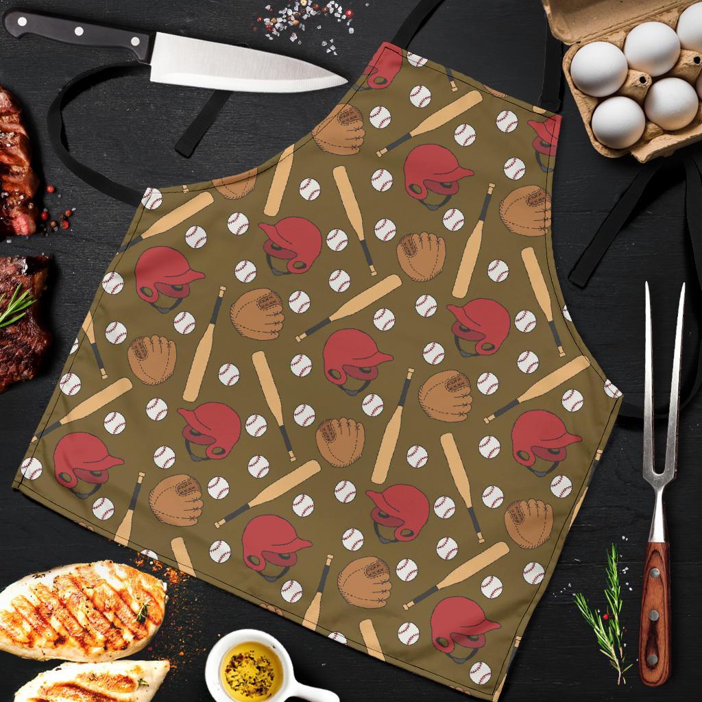 Print Pattern Baseball Men's Apron-grizzshop