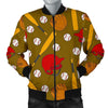 Print Pattern Baseball Men's Bomber Jacket-grizzshop