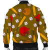 Print Pattern Baseball Men's Bomber Jacket-grizzshop