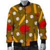 Print Pattern Baseball Men's Bomber Jacket-grizzshop