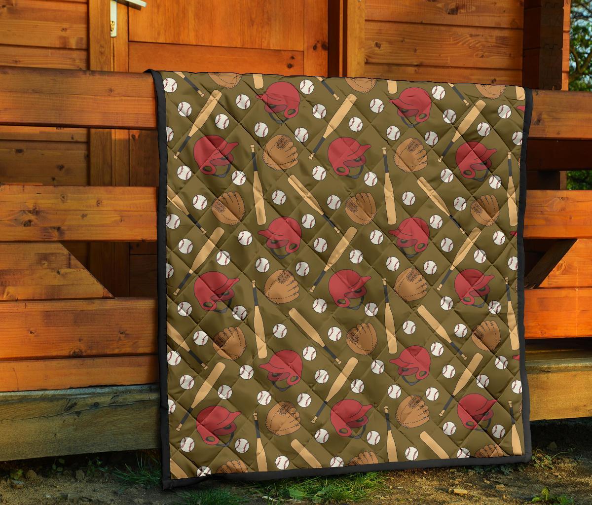 Print Pattern Baseball Quilt-grizzshop