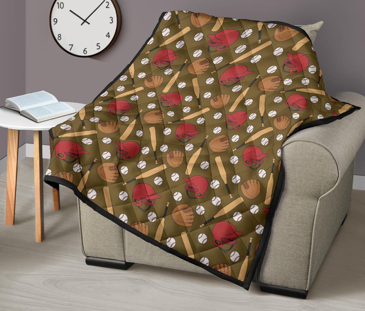 Print Pattern Baseball Quilt-grizzshop