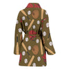 Print Pattern Baseball Women Long Robe-grizzshop