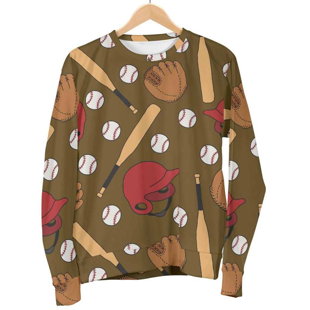 Print Pattern Baseball Women's Sweatshirt-grizzshop