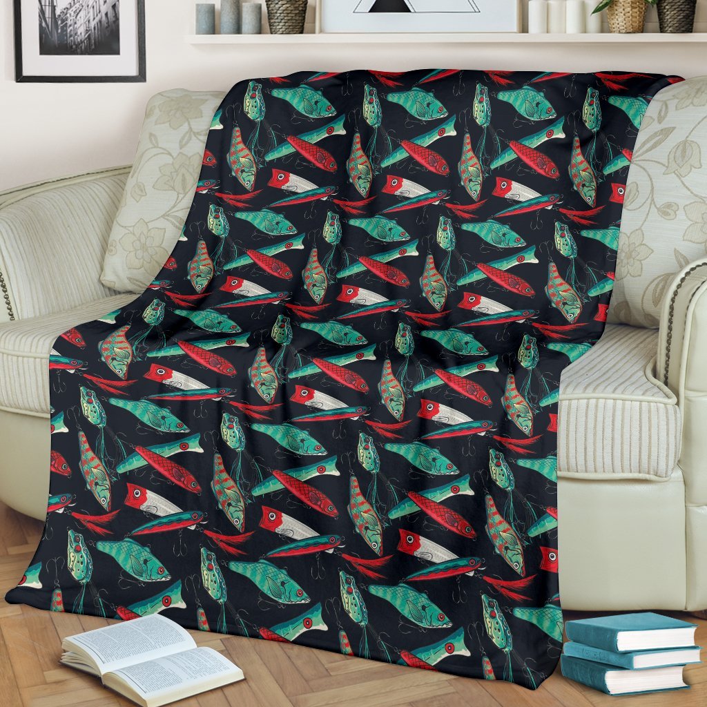 Print Pattern Bass Fishing Bait Blanket-grizzshop