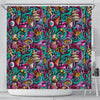 Print Pattern Birthday Bathroom Shower Curtain-grizzshop