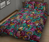 Print Pattern Birthday Bed Set Quilt-grizzshop