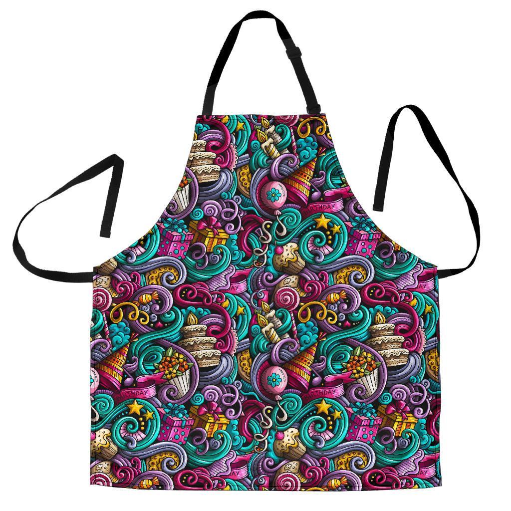 Print Pattern Birthday Men's Apron-grizzshop