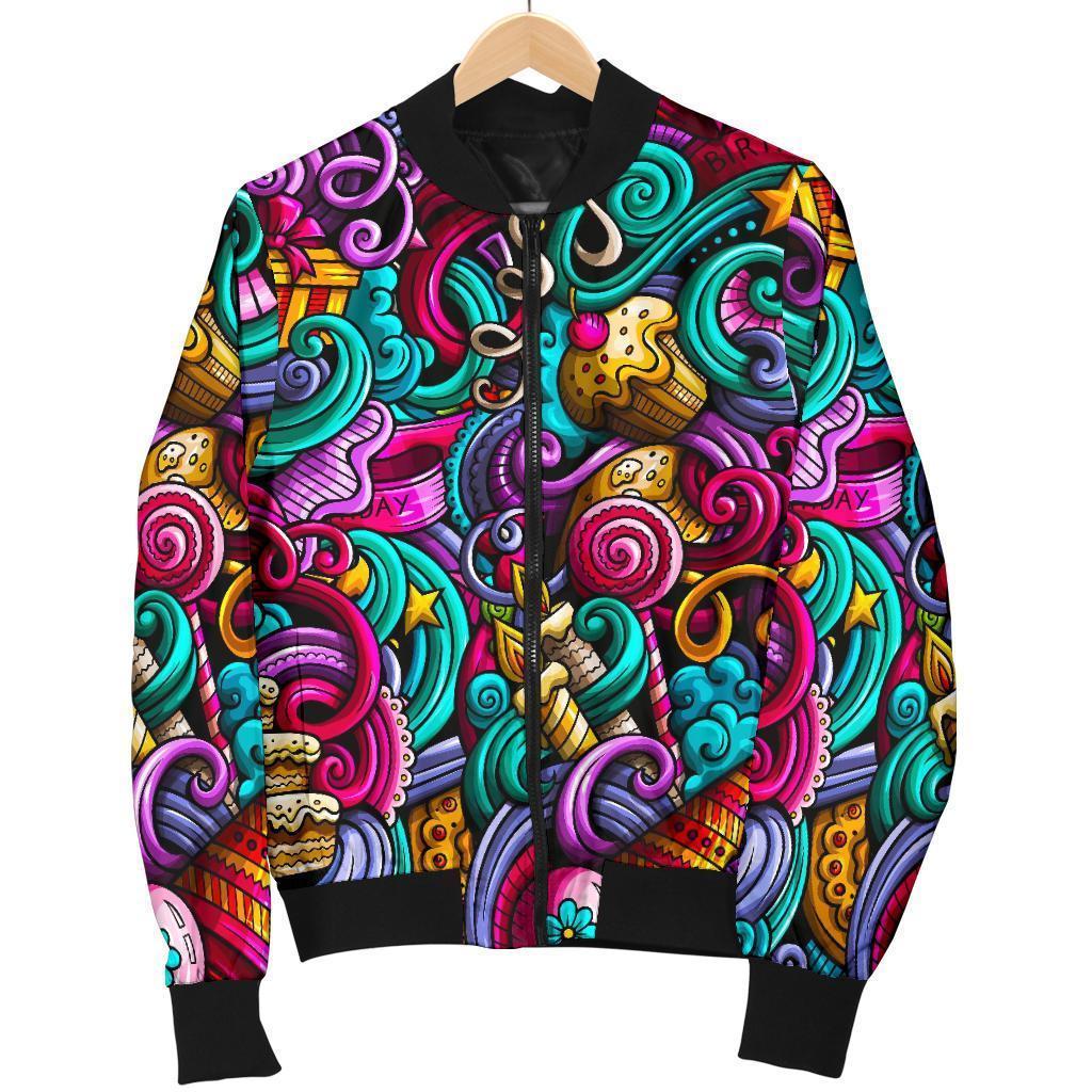 Print Pattern Birthday Men's Bomber Jacket-grizzshop