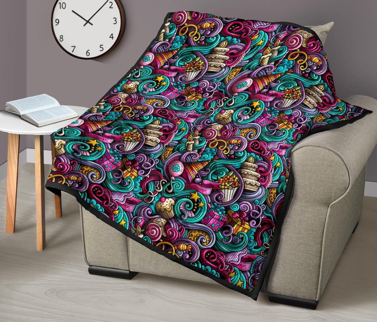 Print Pattern Birthday Quilt-grizzshop