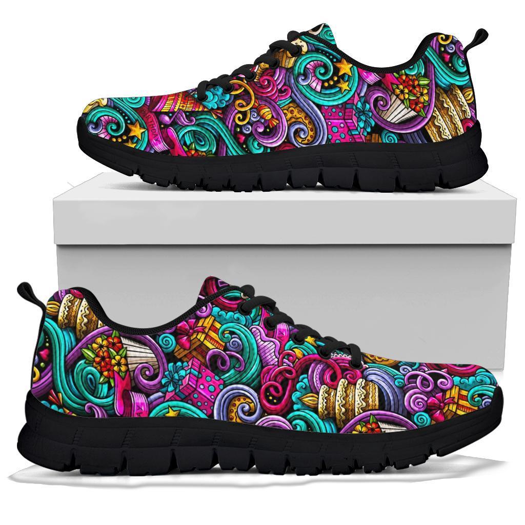 Print Pattern Birthday Sneaker Shoes For Men Women-grizzshop