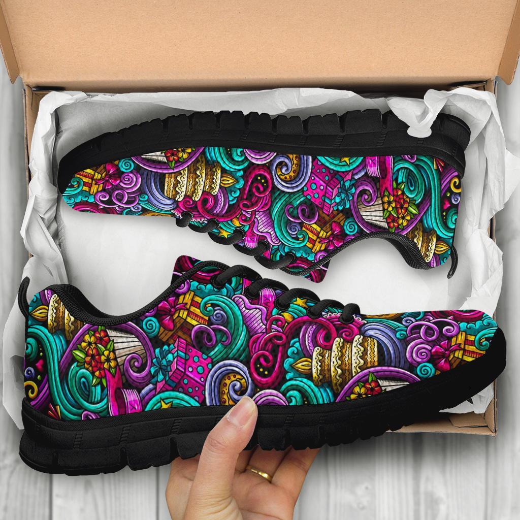 Print Pattern Birthday Sneaker Shoes For Men Women-grizzshop