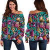 Load image into Gallery viewer, Print Pattern Birthday Women Off Shoulder Sweatshirt-grizzshop