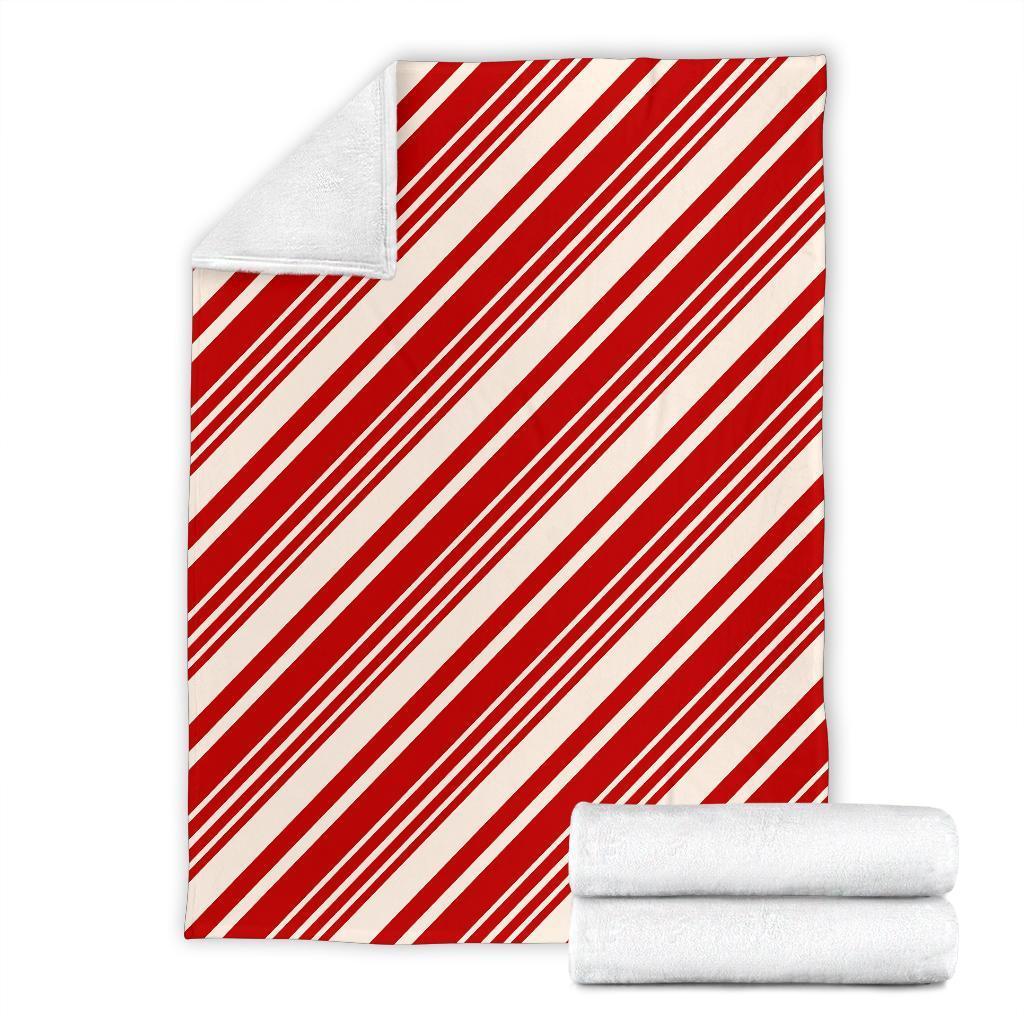 Print Pattern Candy Cane Blanket-grizzshop